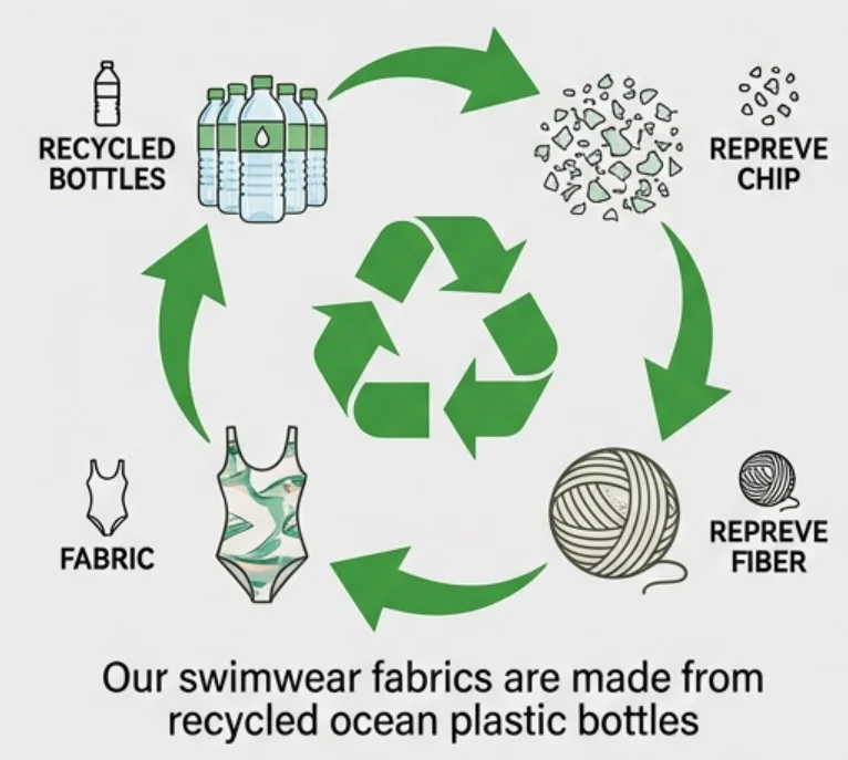 Recycled Bottles to Repreve Fiber to Fabric
